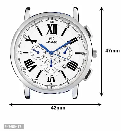Adamo Men's Aristocrat Analog Dial Watch A300SB01 (Blue-White)-thumb2