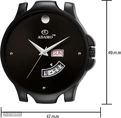 Stylish Black Synthetic Leather Analog Watch For Men-thumb3