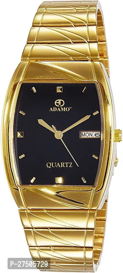 Stylish Golden Metal Analog Watch For Men-thumb0