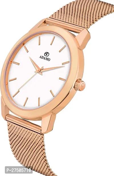 Stylish Golden Metal Analog Watch For Men-thumb2