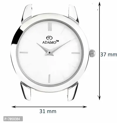 ADAMO Slim White Dial Women's  Girl's Watch AD72BR01-thumb3