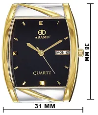 ADAMO Enchant Black Dial Day  Date Men's  Boy's Watch 9315BM02-thumb1