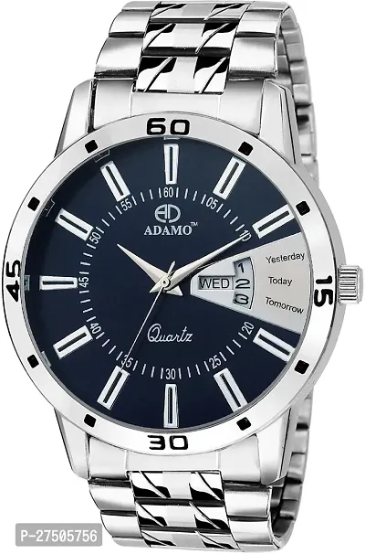 Stylish Silver Metal Analog Watch For Men-thumb0