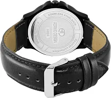 Stylish Black Synthetic Leather Analog Watch For Men-thumb3