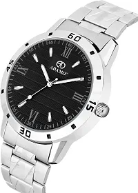 Stylish Silver Metal Analog Watch For Men-thumb1