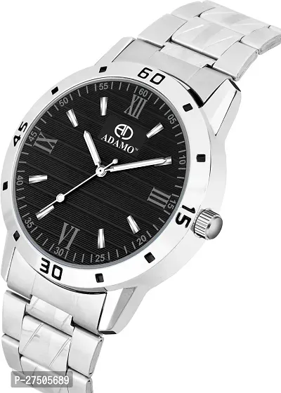 Stylish Silver Metal Analog Watch For Men-thumb2