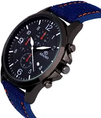 Stylish Multicolored Synthetic Leather Analog Watch For Men-thumb1