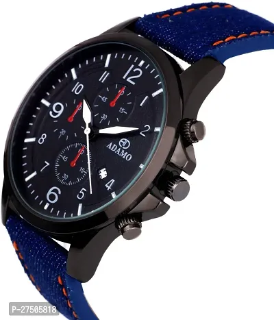 Stylish Multicolored Synthetic Leather Analog Watch For Men-thumb2