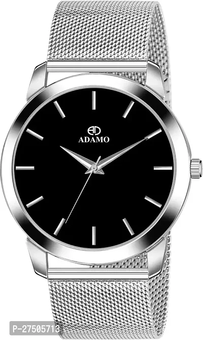 Stylish Silver Metal Analog Watch For Men-thumb0