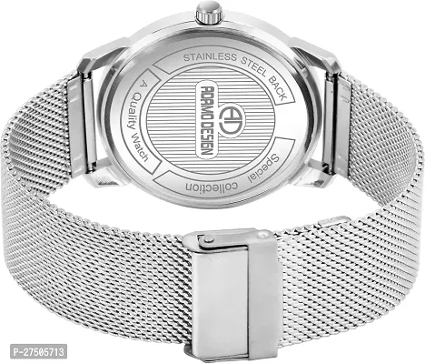 Stylish Silver Metal Analog Watch For Men-thumb3