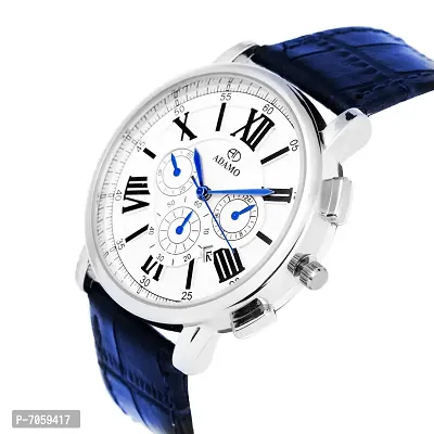 Adamo Men's Aristocrat Analog Dial Watch A300SB01 (Blue-White)-thumb3