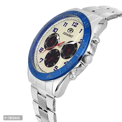 ADAMO A314SB01 Designer White and Blue Dial Analog Men's Watch-thumb3