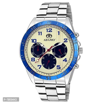 ADAMO A314SB01 Designer White and Blue Dial Analog Men's Watch