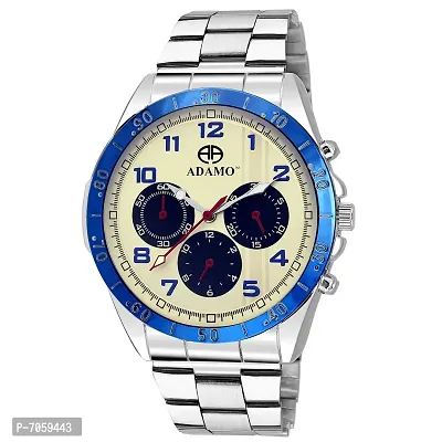 ADAMO A314SB01 Designer White and Blue Dial Analog Men's Watch-thumb0