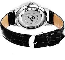 Stylish Black Synthetic Leather Analog Watch For Men-thumb1