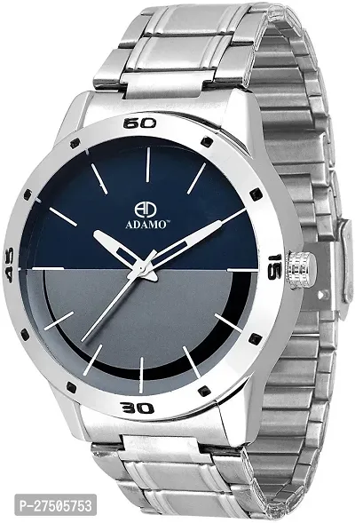 Stylish Silver Metal Analog Watch For Men-thumb0