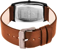 Stylish Tan Synthetic Leather Analog Watch For Men-thumb4