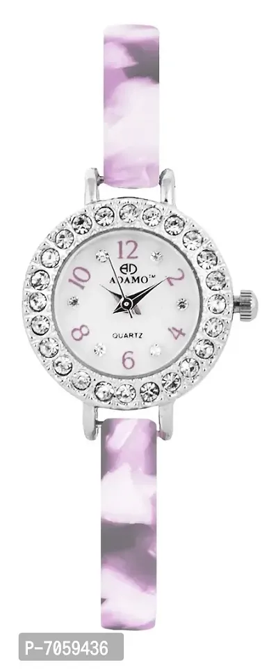 ADAMO Designer White Dial Women's  Girl's Watch A502PR01-thumb0