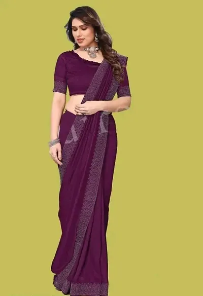 Designer Georgette Saree With Blouse Piece For Women