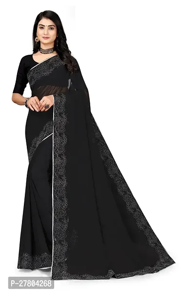 Classic Georgette Saree with Blouse piece-thumb0