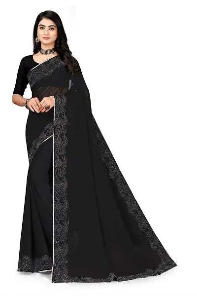 Trending Georgette Saree with Blouse piece 