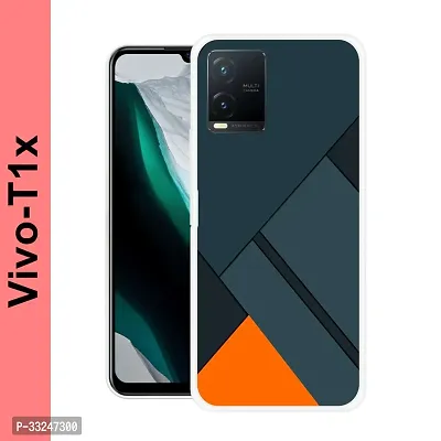 Stylish Silicon Printed Back Case Cover for Vivo T1x-thumb0