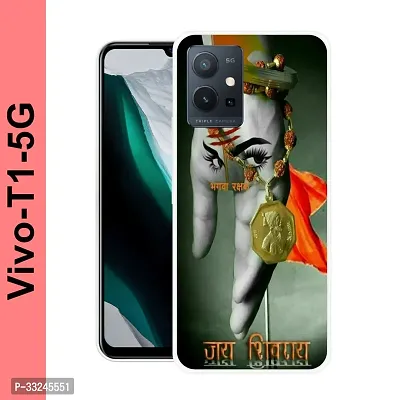 Stylish Silicon Printed Back Case Cover for Vivo T1 5G-thumb0