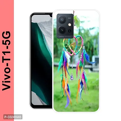 Stylish Silicon Printed Back Case Cover for Vivo T1 5G-thumb0