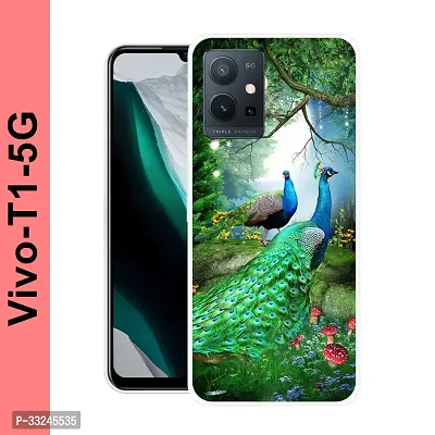 Stylish Silicon Printed Back Case Cover for Vivo T1 5G