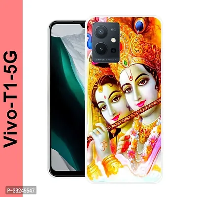 Stylish Silicon Printed Back Case Cover for Vivo T1 5G-thumb0