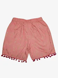 KiddoPanti Girl's Heart AOP Print Shorts-thumb2