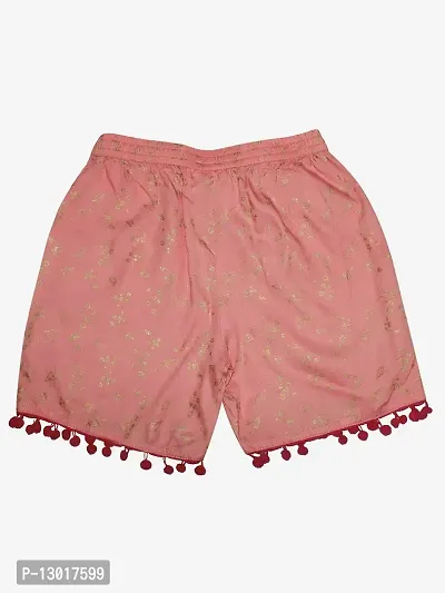 KiddoPanti Girl's Heart AOP Print Shorts-thumb3