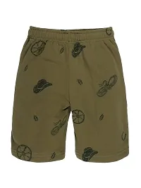 KiddoPanti Boys Cow Boys AOP Printed Basic Shorts-thumb1