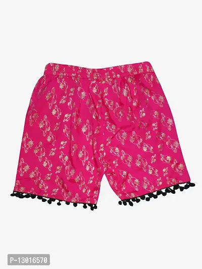 KiddoPanti Girl's Heart AOP Print Shorts-thumb3