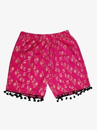 KiddoPanti Girl's Heart AOP Print Shorts-thumb1