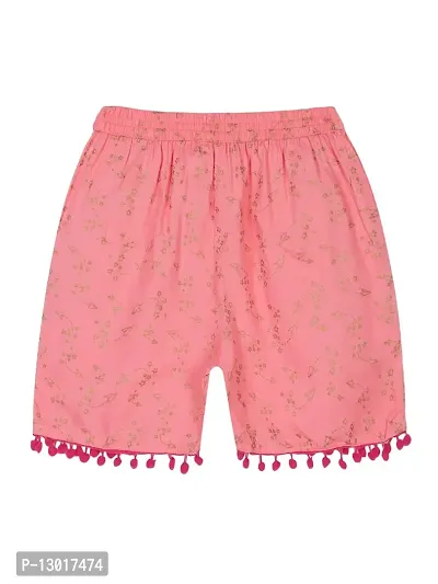 KiddoPanti Girls Star AOP Print Shorts-thumb2