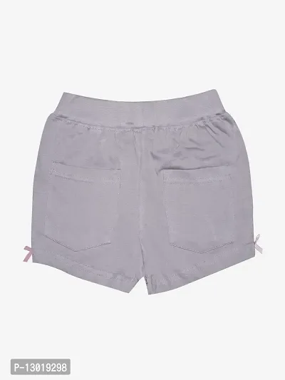 KiddoPanti Girls Knit Hot Shorts with Back Pocket-thumb3