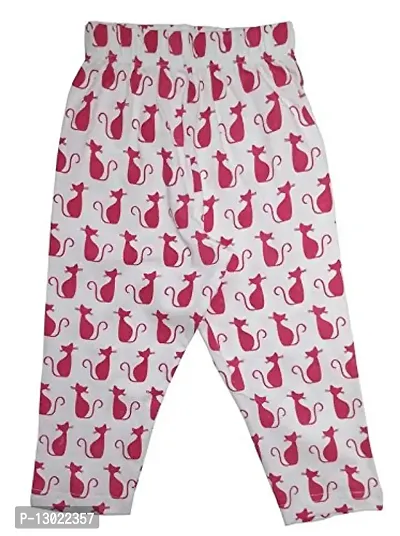 KiddoPanti Cat Print AOP Capri Legging Off White