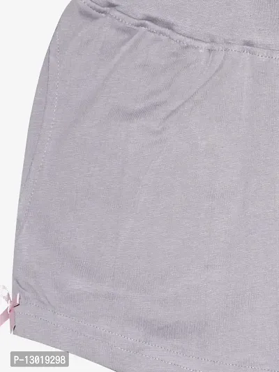 KiddoPanti Girls Knit Hot Shorts with Back Pocket-thumb4