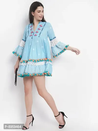 Buy PINK LAGOON POM POM DRESS for Women Online in India