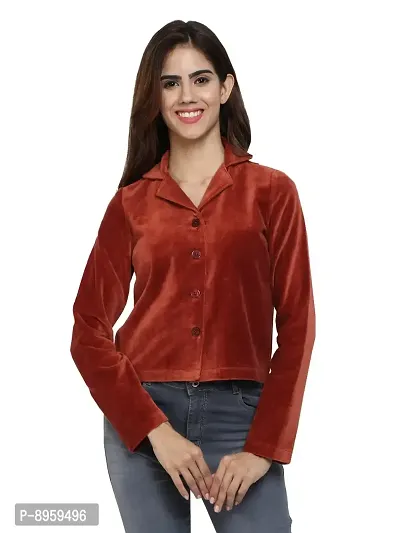 9 Impression Women Velvet Lapel Collar Jackets