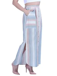 9 Impression Women's Stripe A-Line Skirts with Pocket-thumb2