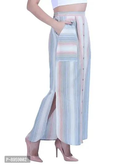 9 Impression Women's Stripe A-Line Skirts with Pocket-thumb3