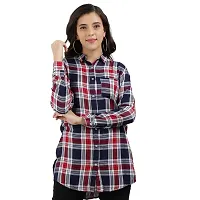 9 Impression Women's Checkered Regular Fit RayonBlend Top (Multicolored, Medium)-thumb1