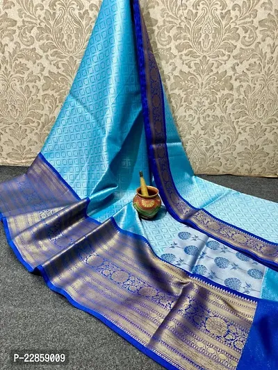 Banarasi Silk Sarees With Zari Work  Blouse Piece