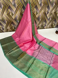 Banarasi Silk Sarees With Zari Work  Blouse Piece-thumb1