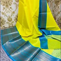 Banarasi Silk Sarees With Zari Work  Blouse Piece-thumb1