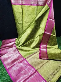 Banarasi Silk Sarees With Zari Work  Blouse Piece-thumb1