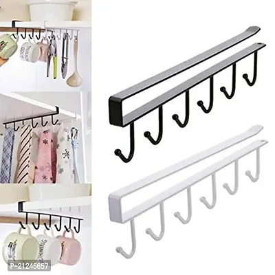 Bhadani sales / Multifunctional 6 Metal Door Organiser/Hook Hanger Pack of 2-thumb3