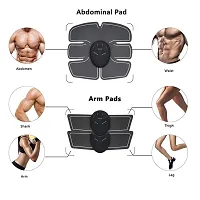 BHADANI SALES? 6 pack abs stimulator/Wireless Abdominal and Muscle Exerciser Training Device Body Massager/6 pack abs stimulator charging battery/mart Fitness Abs Maker (Black)-thumb4